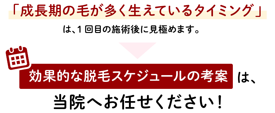 効果的な脱毛スケジュールの考案はハートライフクリックにお任せください