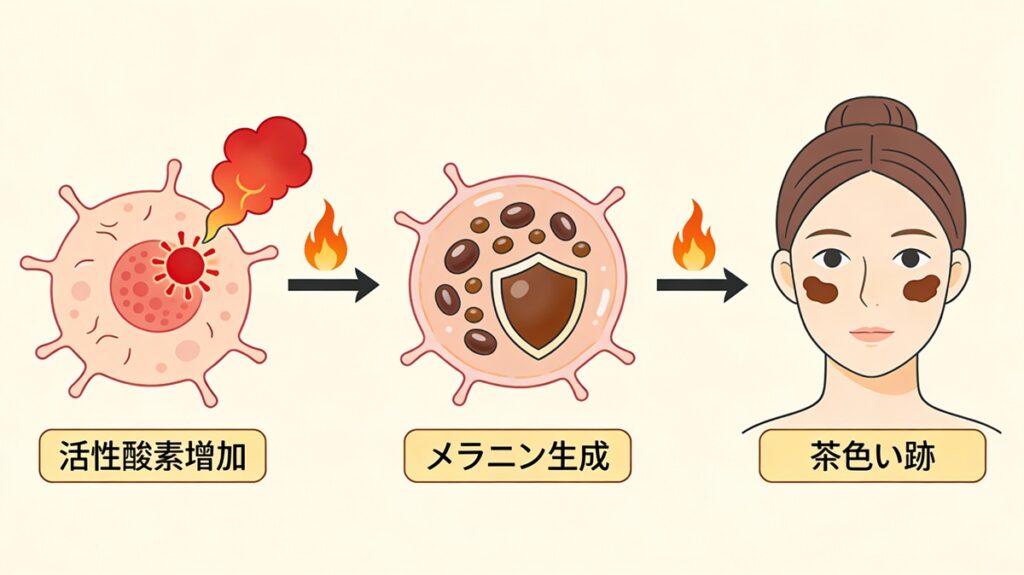 炎症とメラニン生成