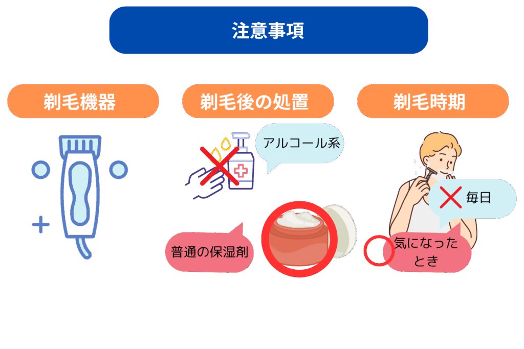 髭剃りの際は刺激に注意