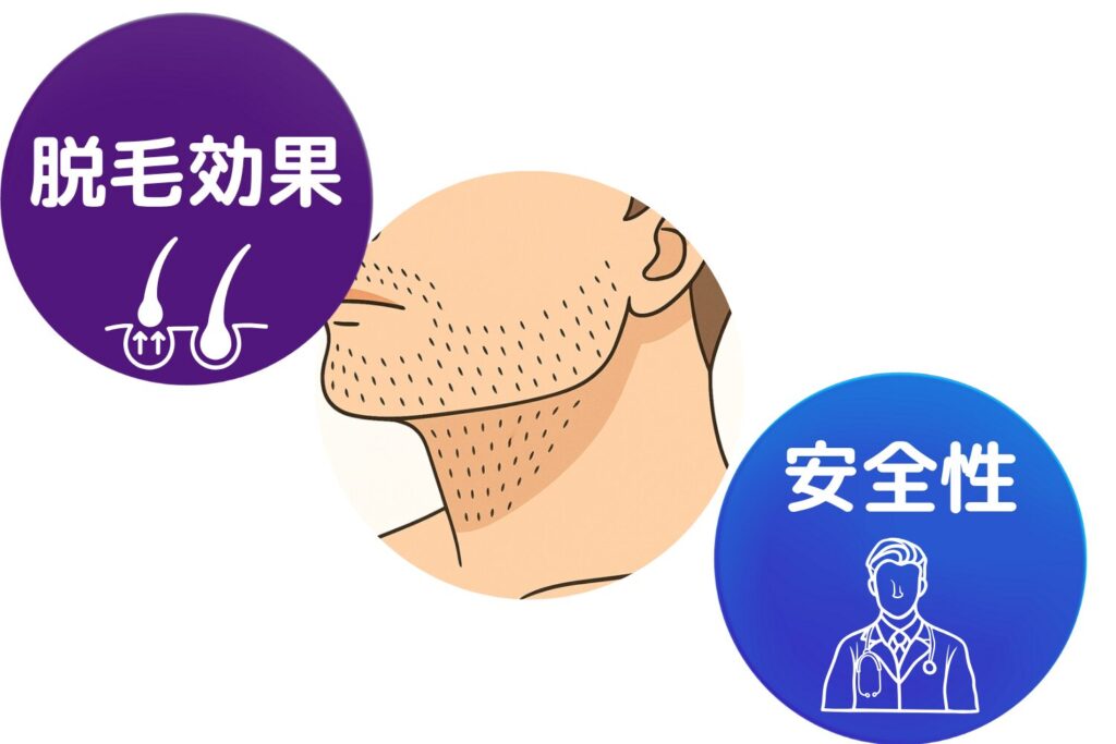 首ヒゲ脱毛に医療レーザーが選ばれる理由