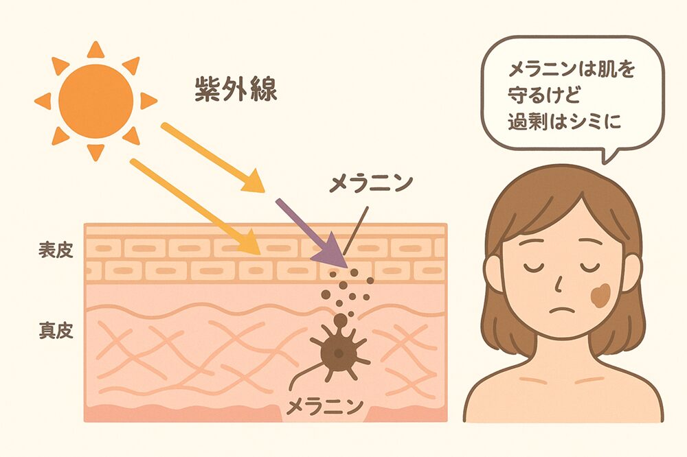 紫外線が肌に及ぼす影響とメラニン色素の働き