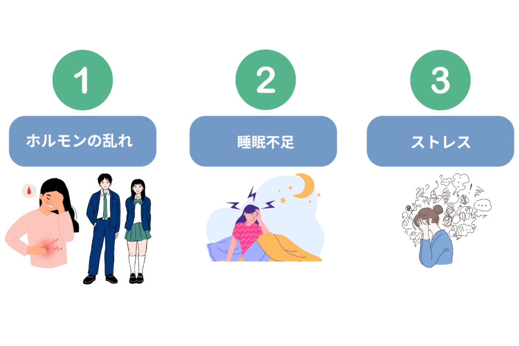 ホルモンバランス・ストレス・生活習慣の乱れ
