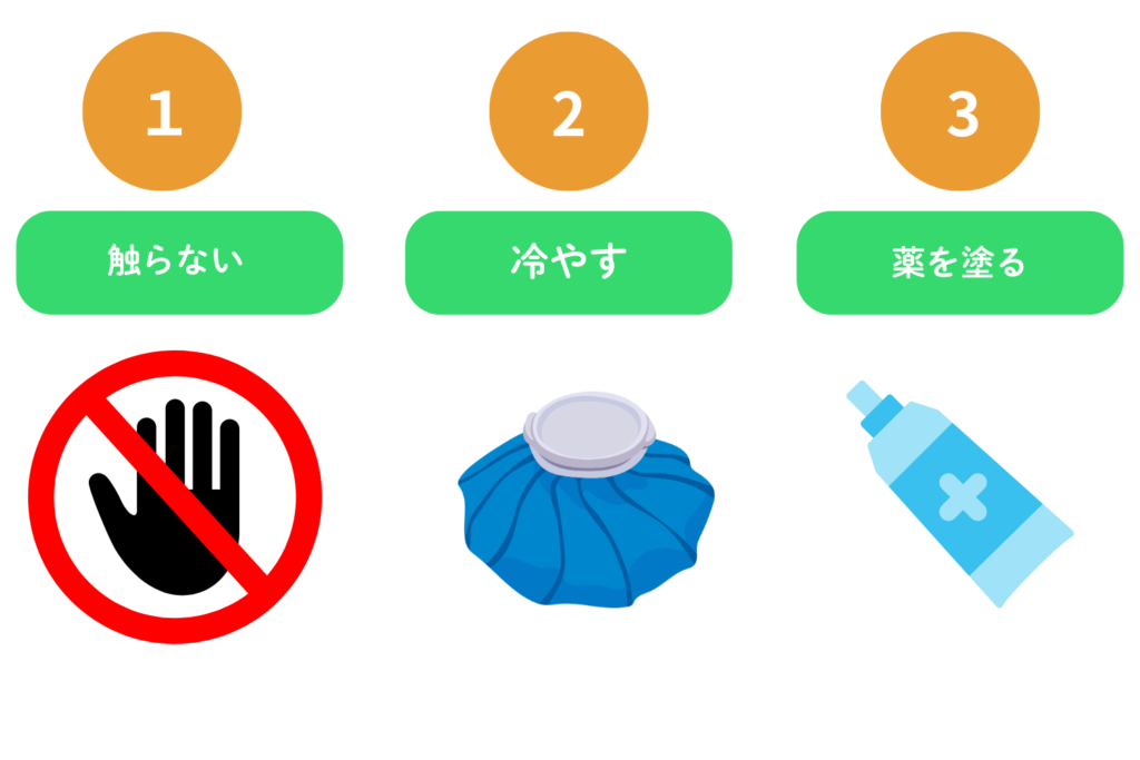 炎症を抑えて刺激を与えないこと