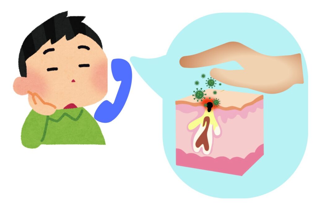 触るくせと頬づえ