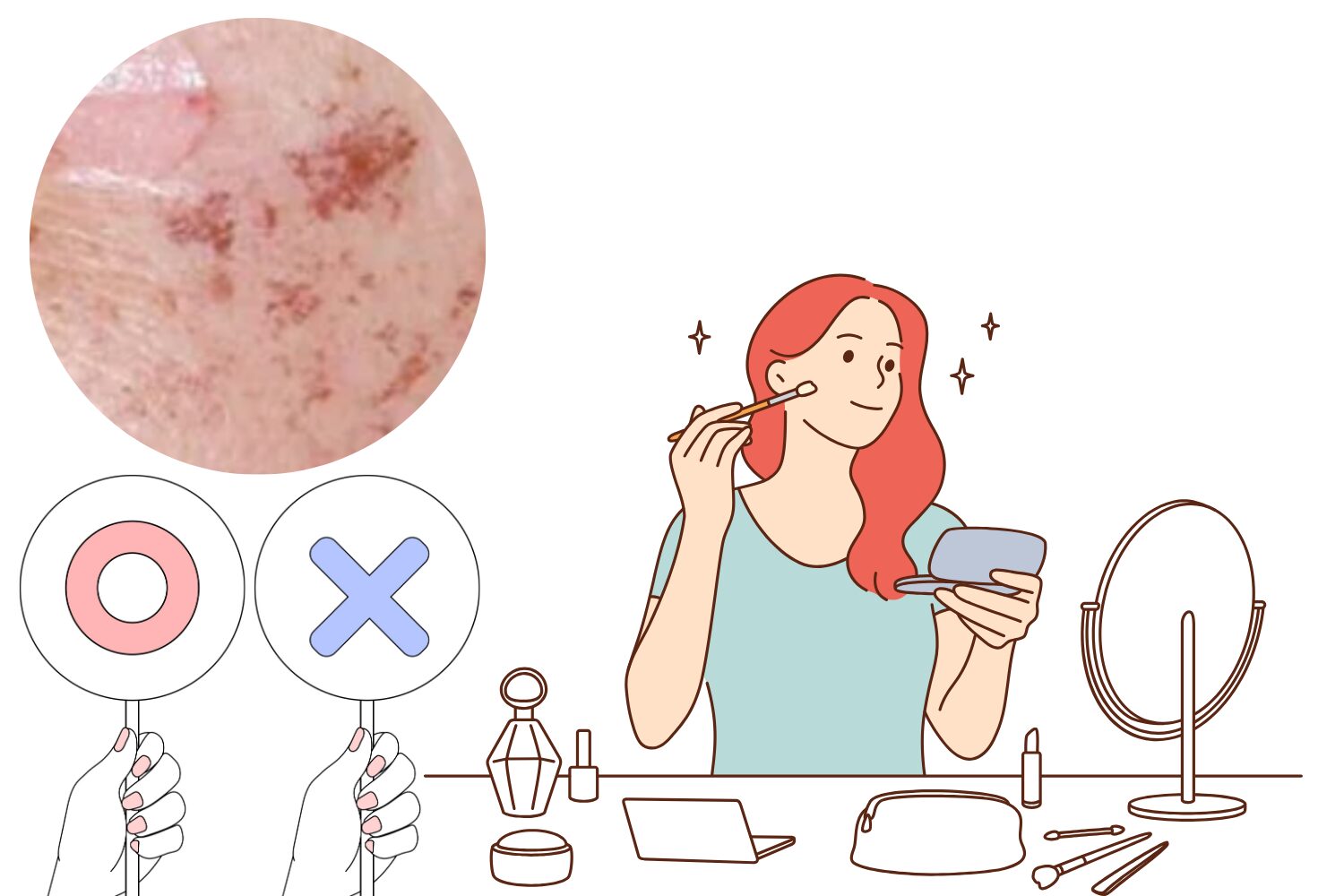 シミ取りレーザー後、ダウンタイム中の化粧はOK？医師目線で整理