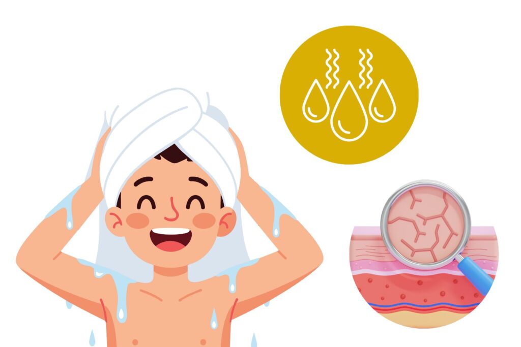 乾燥と蒸れがニキビと跡を繰り返す