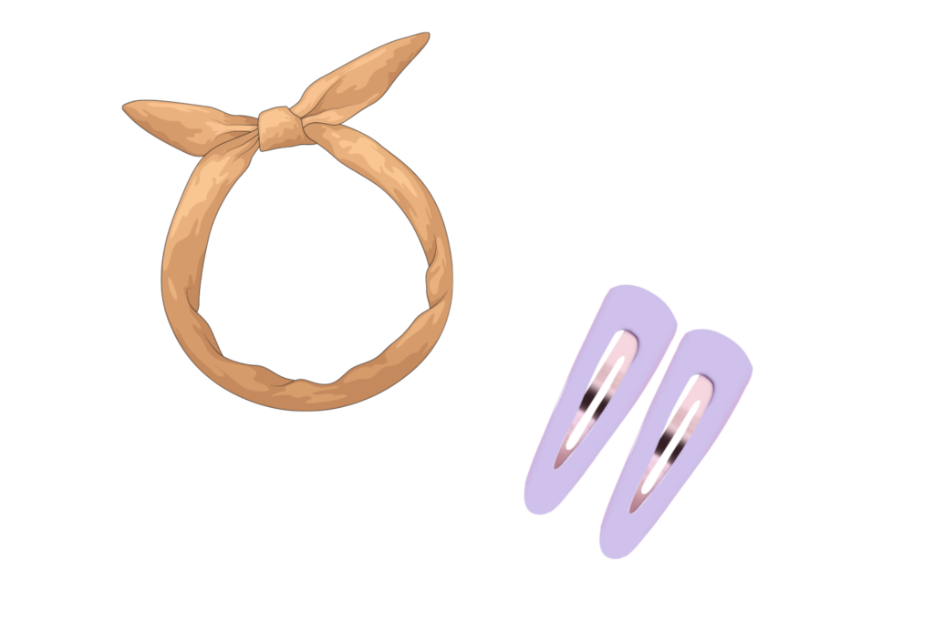 前髪を上げて接触時間を減らす