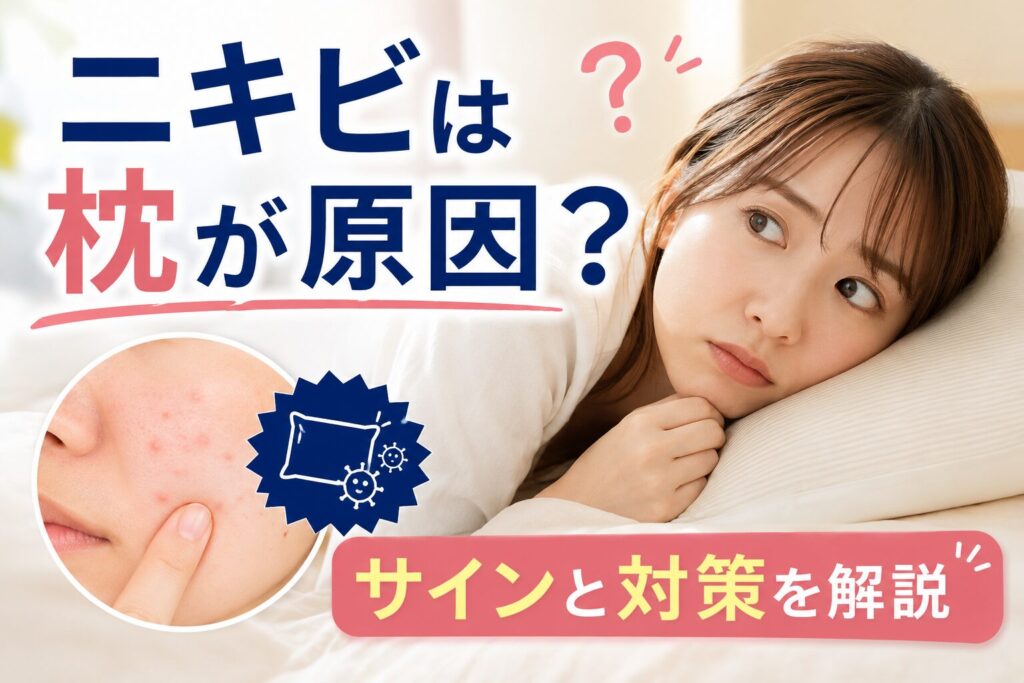 ニキビは枕が原因?サインと対策を解説