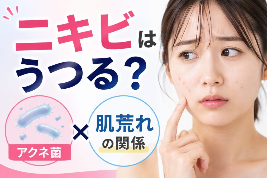 ニキビはうつる?アクネ菌と肌荒れの関係