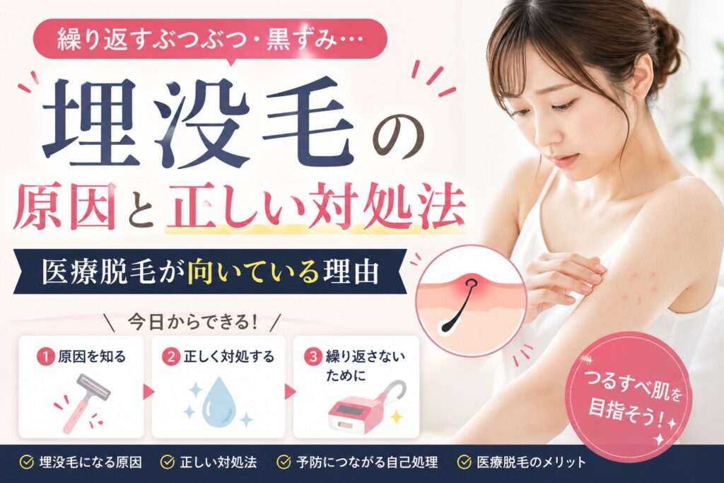 埋没毛ができる原因と正しい対処法 |医療脱毛が向いている理由