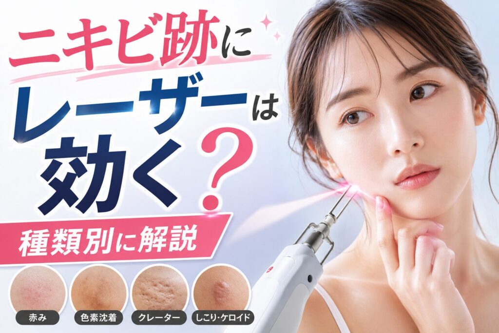 ニキビ跡にレーザーは効く?種類別に解説