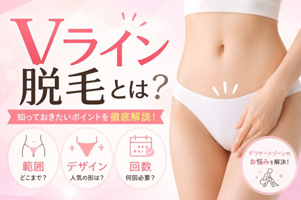 Vライン脱毛とは？範囲・デザイン・回数を解説 