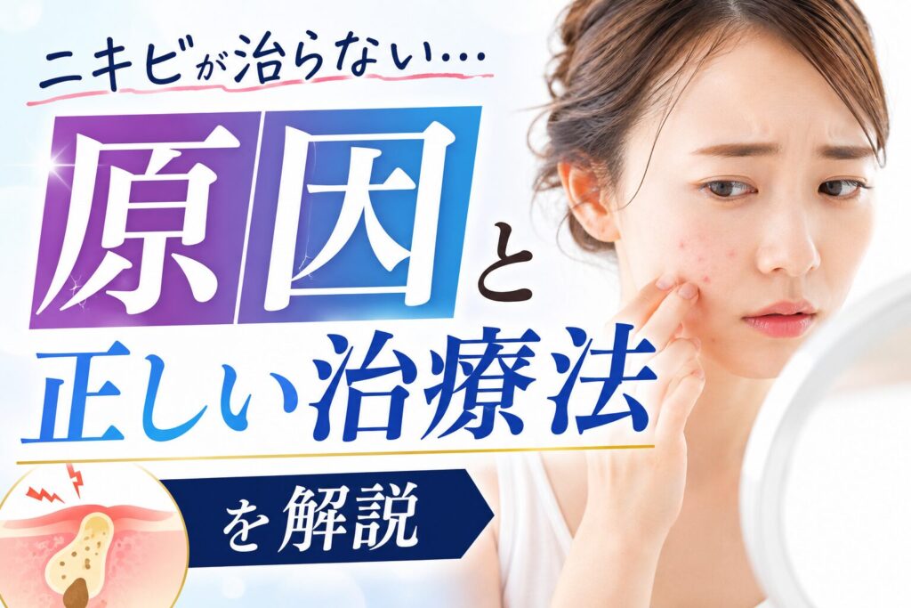 ニキビが治らない本当の原因と対処法|美容皮膚科が改善方法を解...