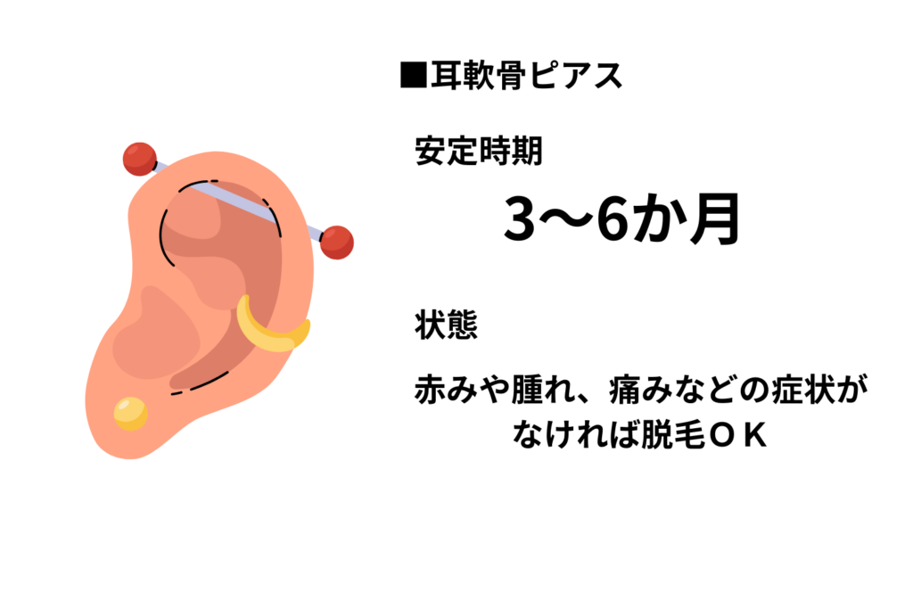 軟骨は3〜6ヶ月と長めに見ておく
