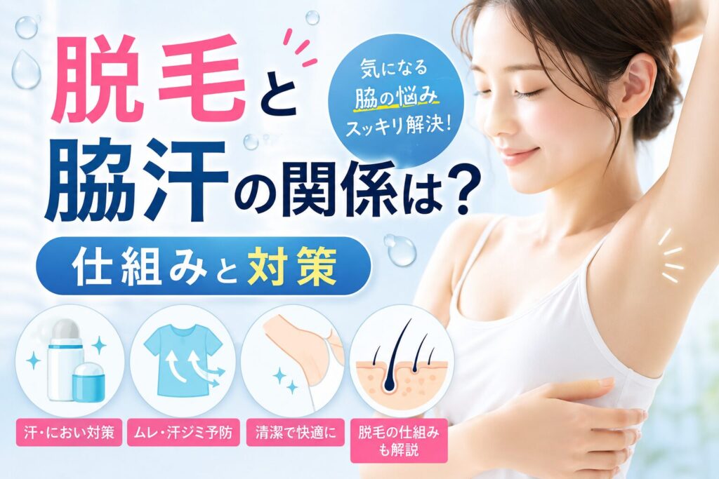 脱毛と脇汗の関係は? 仕組みと対策