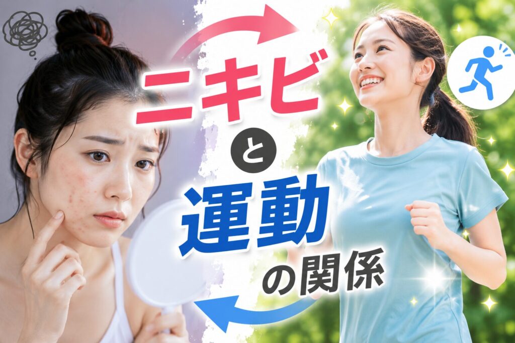 ニキビと運動の関係|肌荒れ予防の習慣
