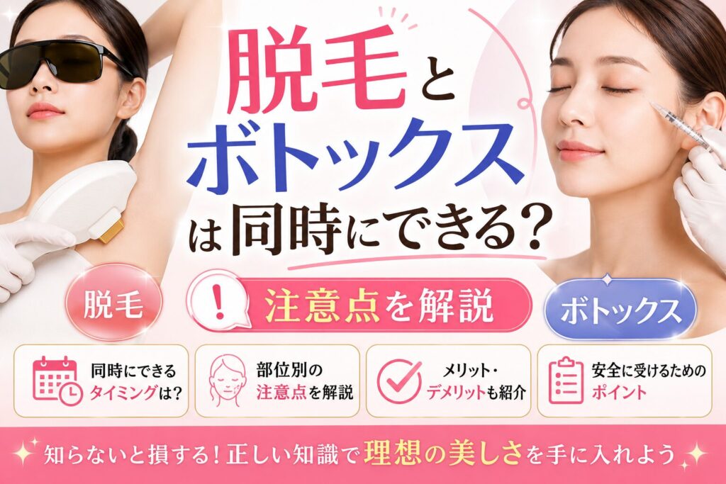 脱毛とボトックスは同時にできる？注意点を解説 