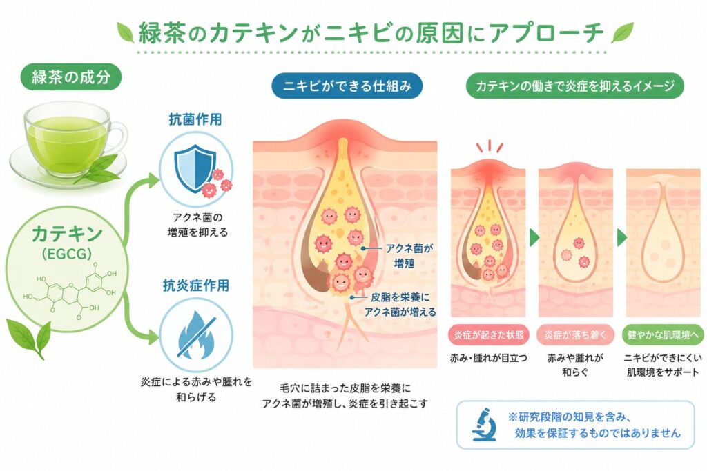カテキンの抗菌・抗炎症作用