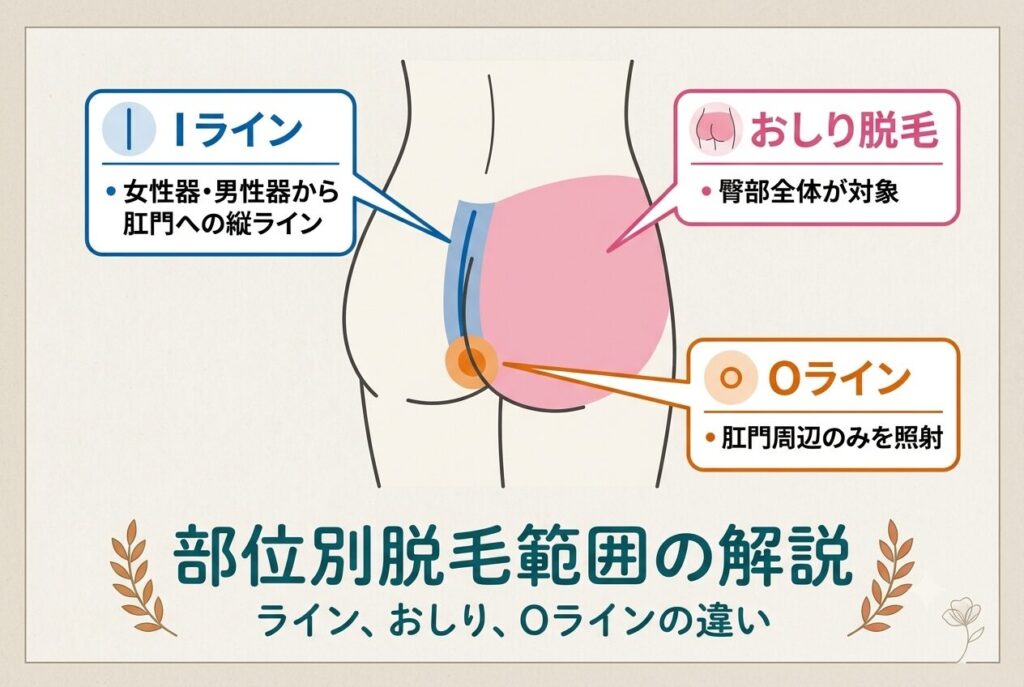 Iラインやおしり脱毛との違い