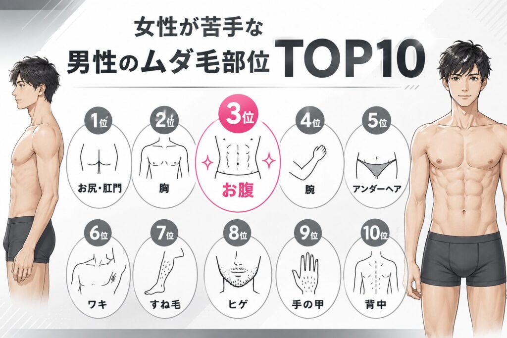 お腹まわりの清潔感が出る