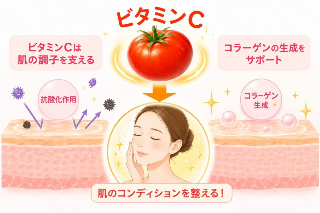 ビタミンCは肌の調子を支える