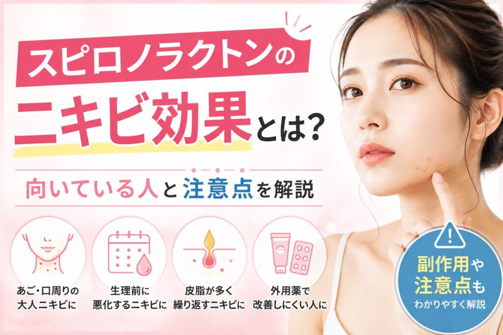 スピロノラクトンのニキビ効果とは？向いている人と注意点を解説