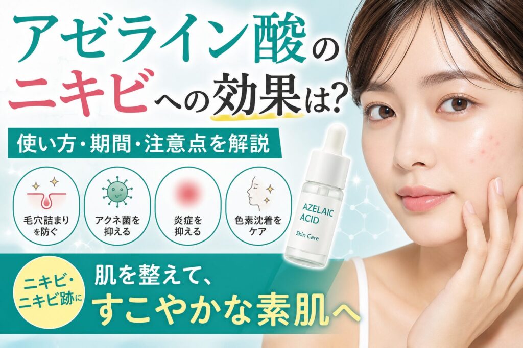 アゼライン酸のニキビへの効果は?使い方や期間・注意点を解説