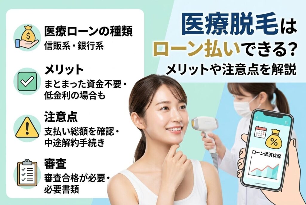 医療脱毛はローン払いできる？メリットや注意点を解説 