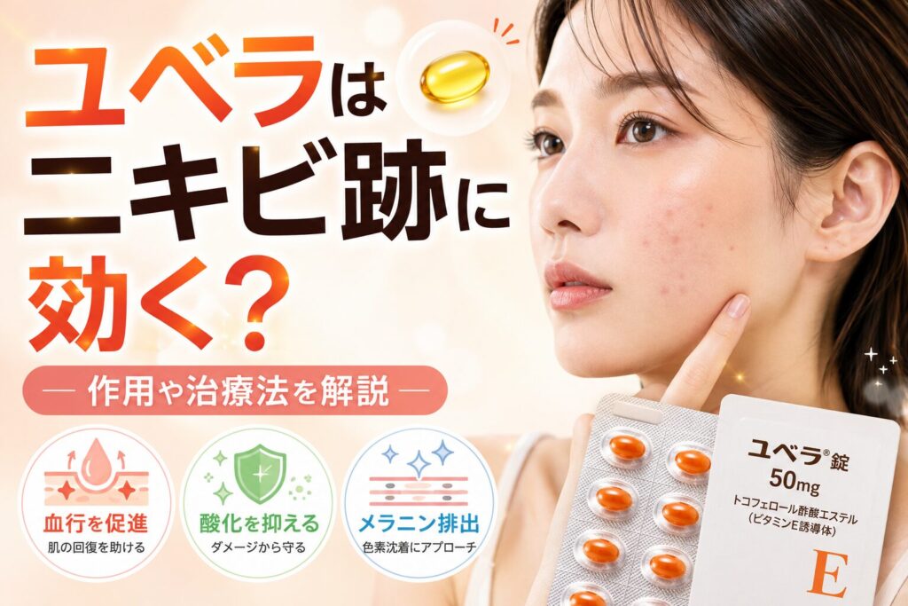 ユベラはニキビ跡に効く？作用や治療法を解説