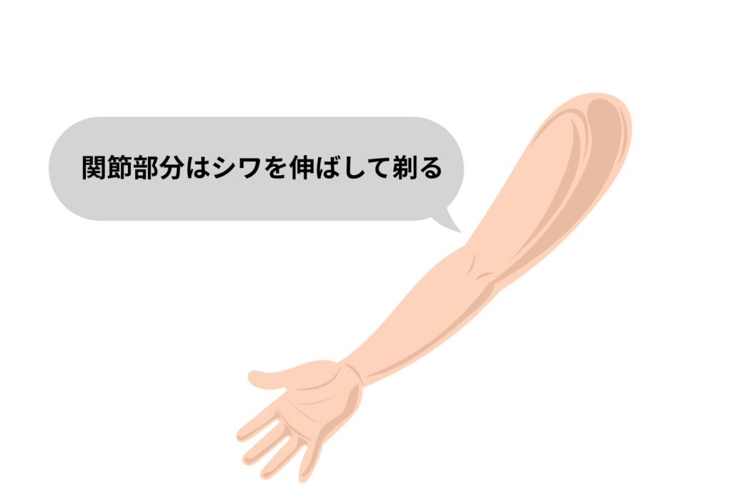 腕・脚の剃り方