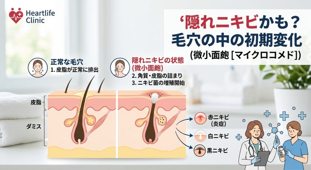 隠れニキビとは?