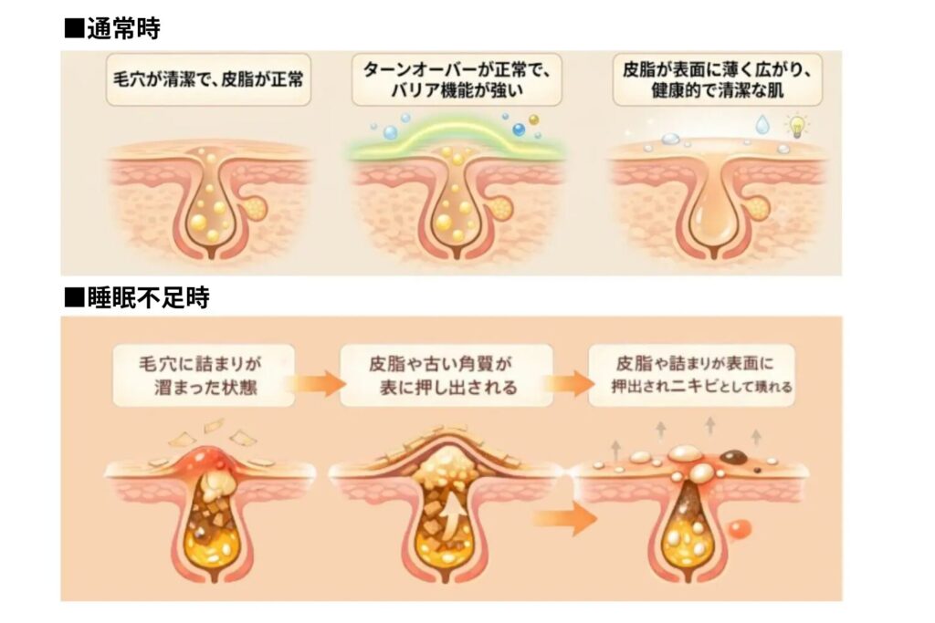 ターンオーバーが乱れる