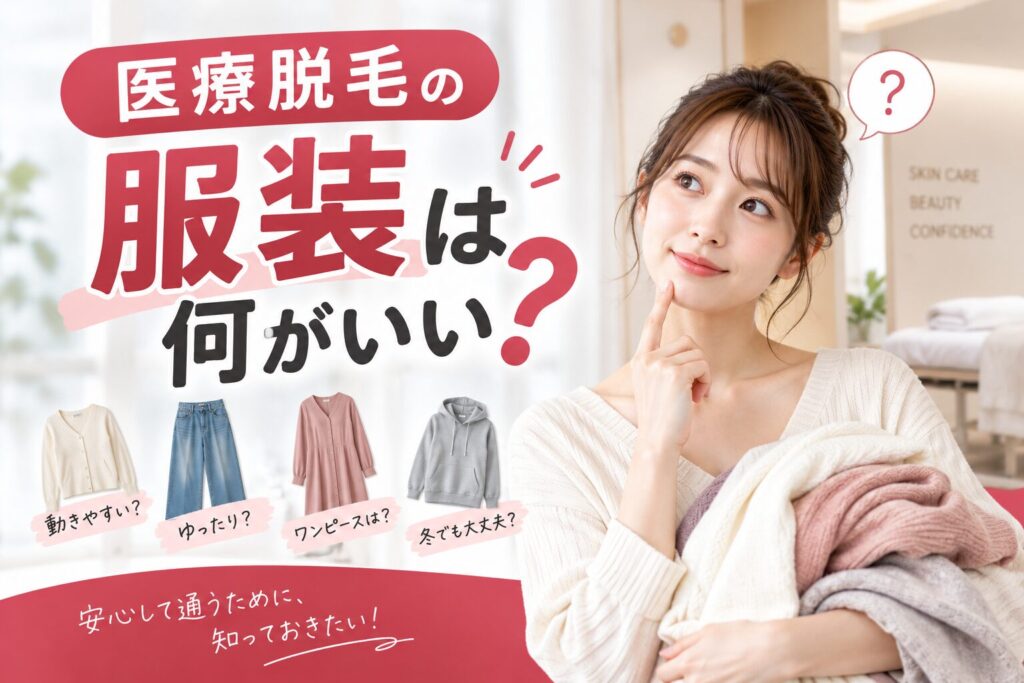 医療脱毛の服装は何がいい?当日の選び方を部位別に解説