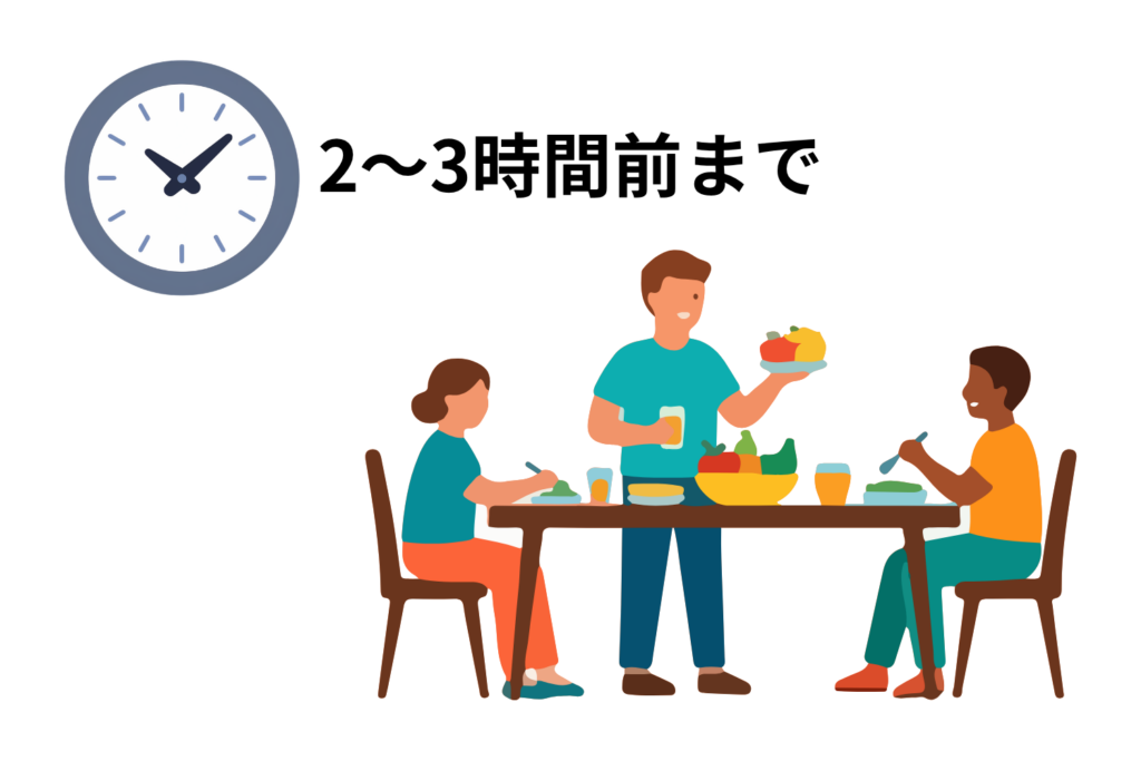 就寝直前の食事を避ける