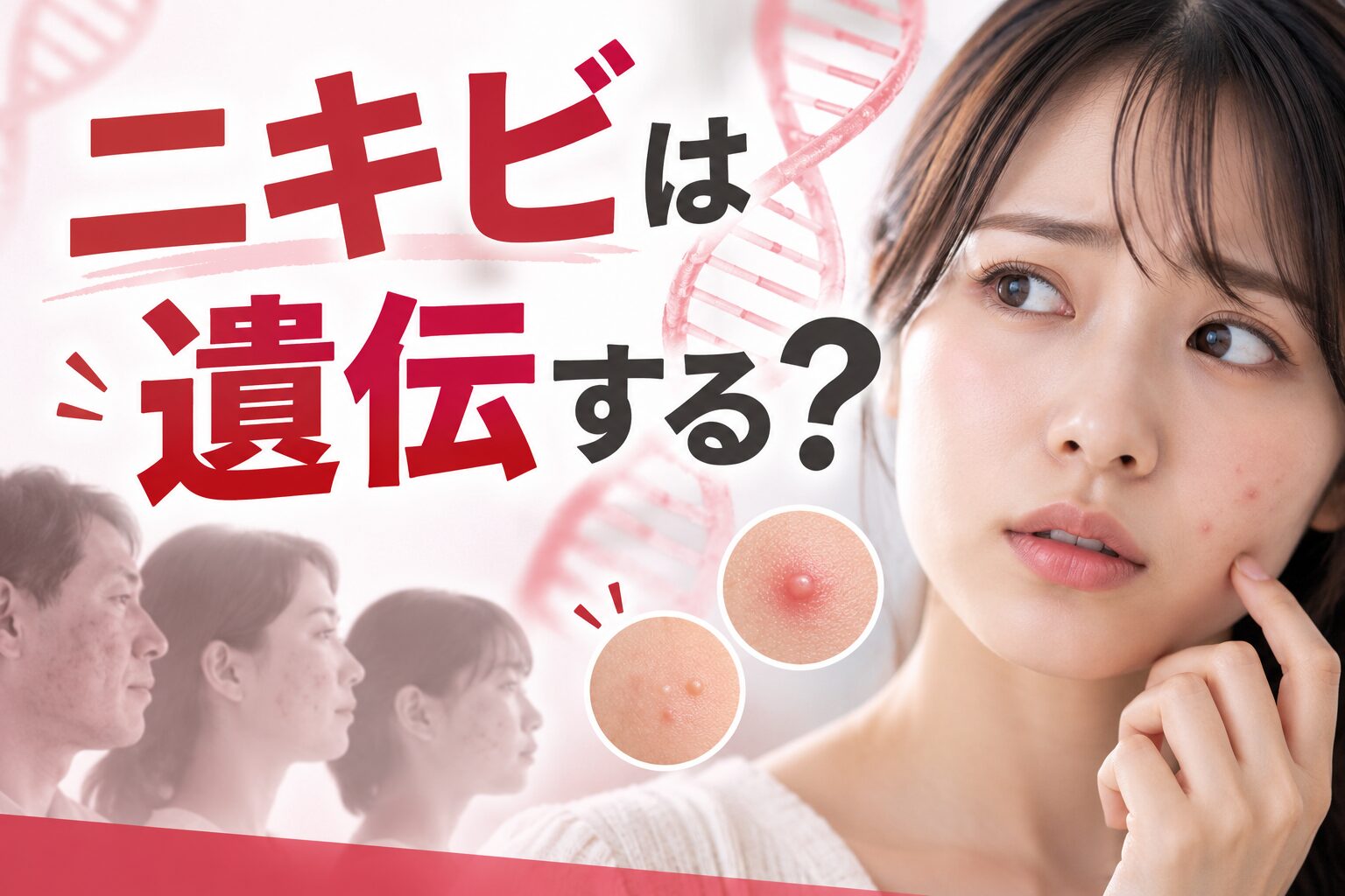 ニキビは遺伝する？体質との関係や原因・予防法を解説