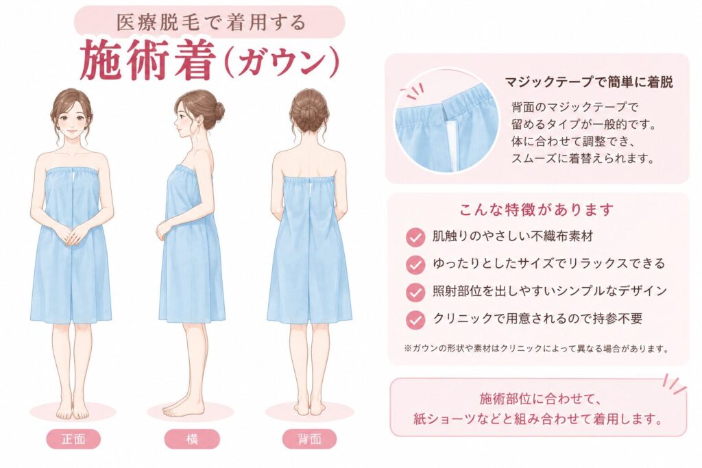 施術着に着替えることが多い