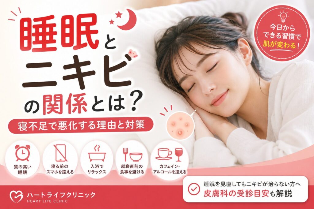 睡眠とニキビの関係とは?寝不足で悪化する理由と対策