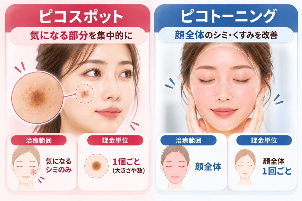シミ取りは範囲や治療法で料金が決まる
