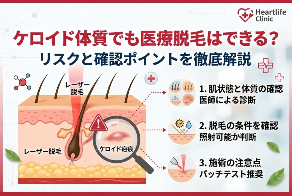 ケロイド体質でも医療脱毛はできる？リスクと確認すべきポイント