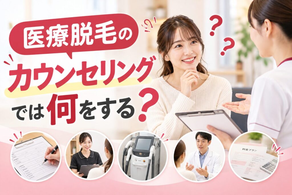 医療脱毛のカウンセリングでは何をする?当日の流れ・準備・聞くべきことを解説