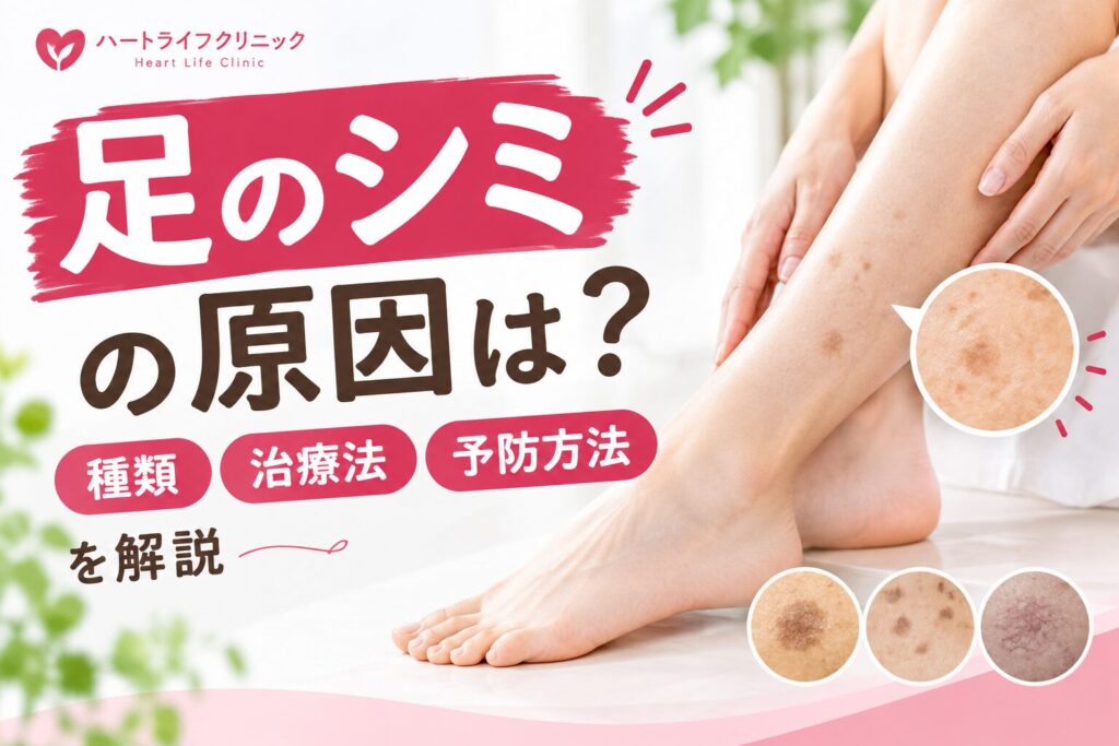 足のシミの原因は？種類・治療法・予防方法を解説