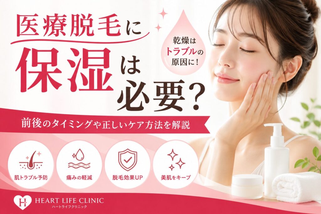 医療脱毛に保湿は必要?前後のタイミングや正しいケア方法を解説