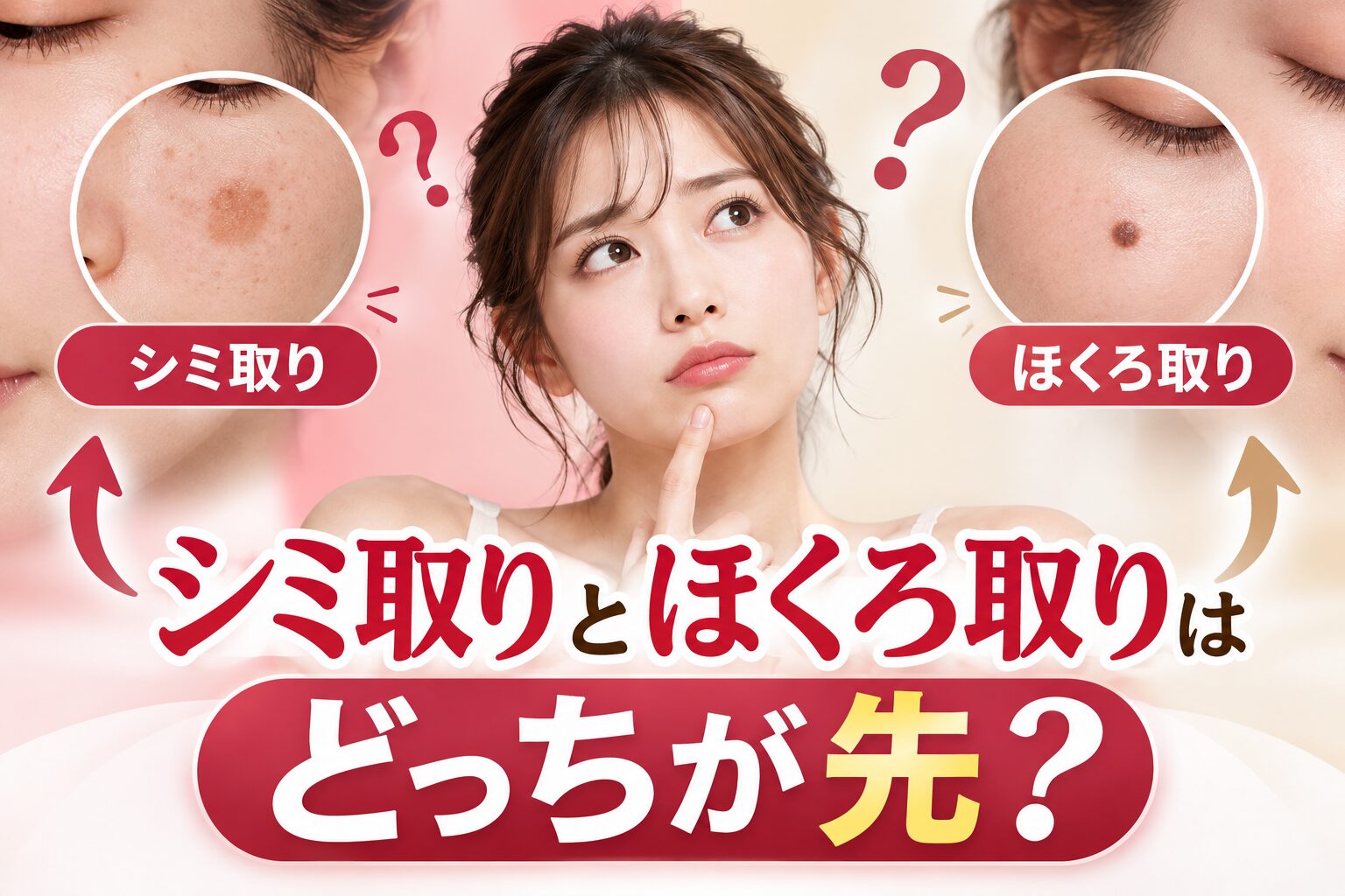 シミ取りとほくろ取りはどっちが先?順番の決め方と同日施術の可否を解説