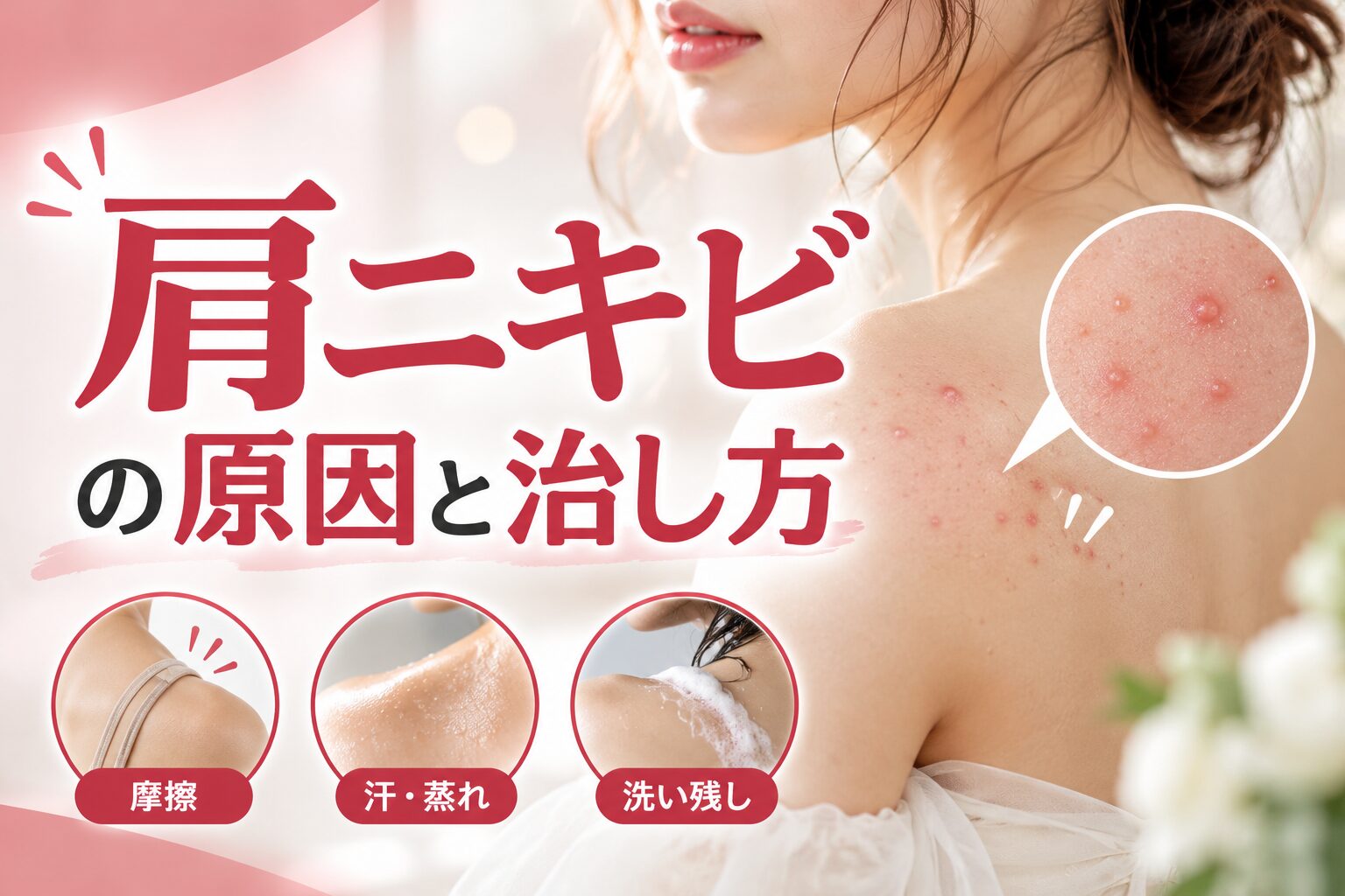 肩ニキビの原因と治し方｜市販薬で治らない時にクリニックでできること