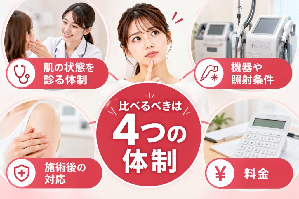 医療脱毛はどこで受けても医療行為、違いは「効果」ではなく「体制」
