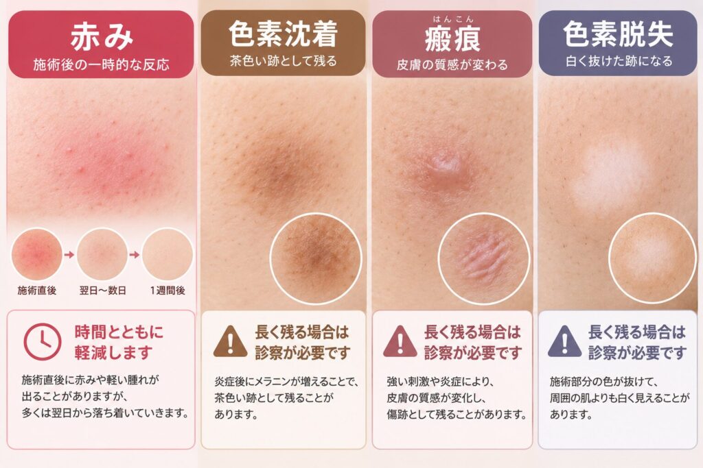 色素沈着・瘢痕・色素脱失