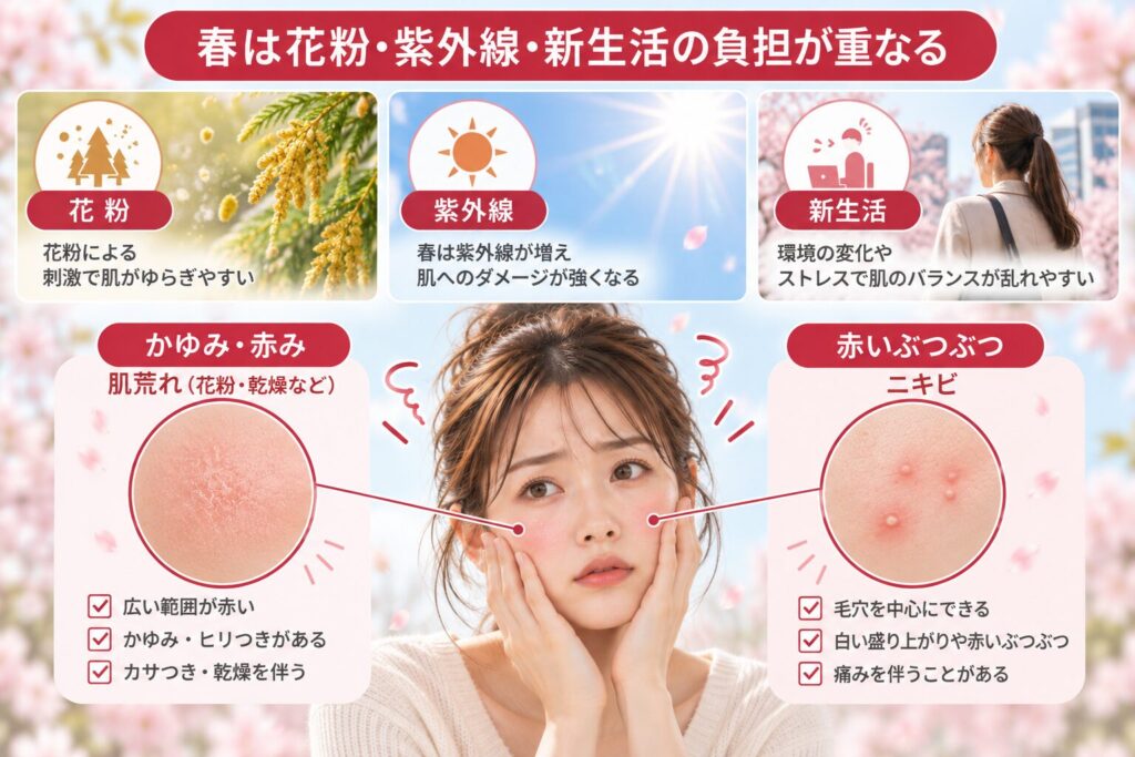 春は花粉・紫外線・新生活の負担が重なる