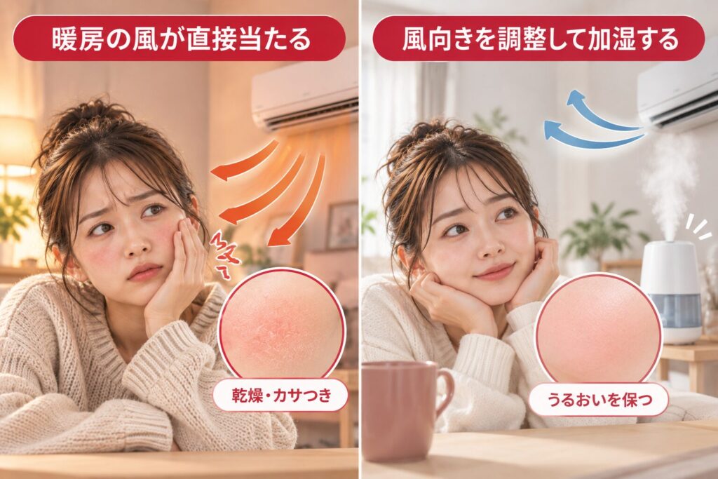 冬は乾燥と暖房による水分不足に備える