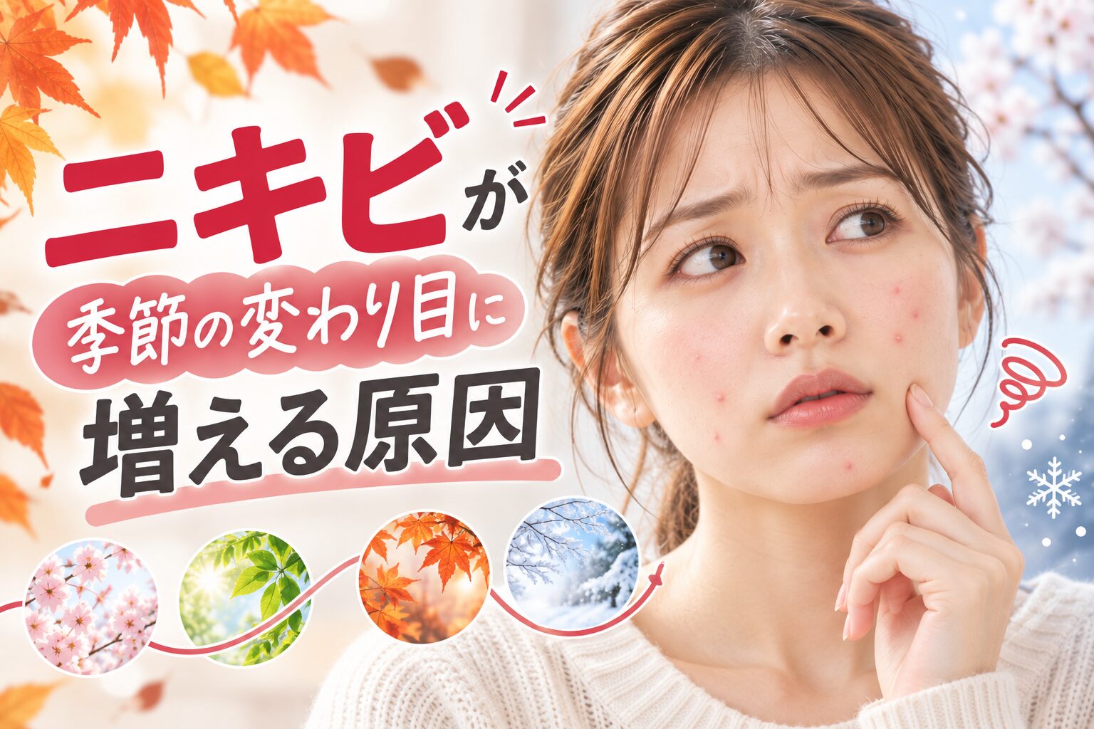 ニキビが季節の変わり目に増える原因|秋のスキンケアと受診の目安